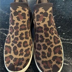 Rothy's Leopard Print Ankle Booties